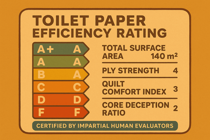 Toilet Paper Efficiency Rating label